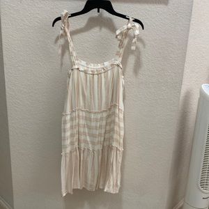 Lelis Dress pink with gold stripes. Size L